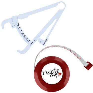 Imagem de Kit Avaliacao Fisica Medir Gordura Corporal Fita Metrica Imc Adipometr