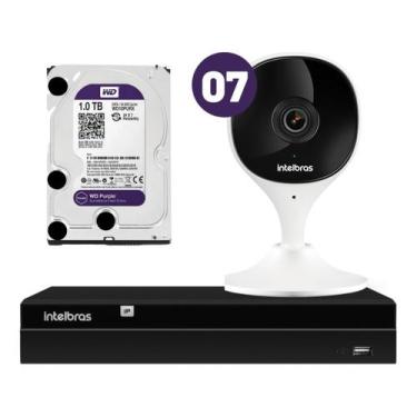 Imagem de Kit 7 Câmeras Wifi  Sem Fio Full Hd Imx Nvd Intelbras Hd 1tb