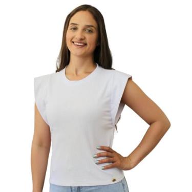 Imagem de Blusa Muscle Tee Canelada Casual Social Feminina Verão - Super Estilo,