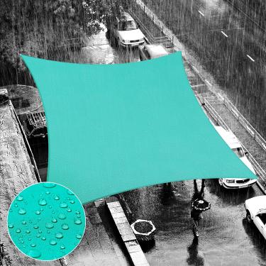 Imagem de ShadeMart Toldo impermeável turquesa de 3,5 m x 30,5 cm, toldo quadrado, tamanho personalizado, abrigo de toldo resistente à água, 95% de bloqueio UV para garagem de jardim e pátio ao ar livre