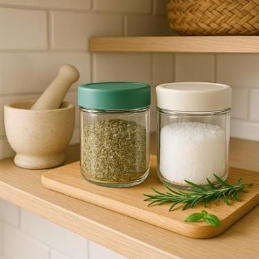 Imagem de Jogo 2 Potes Hermeticos Vidro Cores 500ml Vista Home