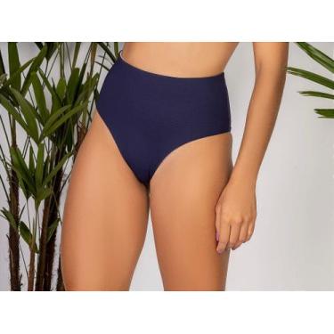 Imagem de Calcinha de Biquíni Azul Marinho Janaína - Hot Pants Confortável - Per