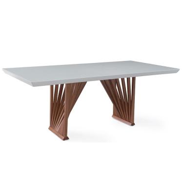 Imagem de Mesa De Jantar Retangular De Madeira Magnum 220cm X 100cm Castanho