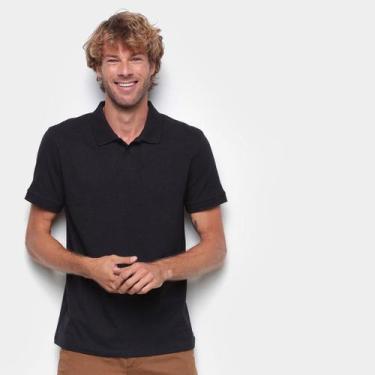 Imagem de Camisa Polo Hering Básica Masculina, Preto, M