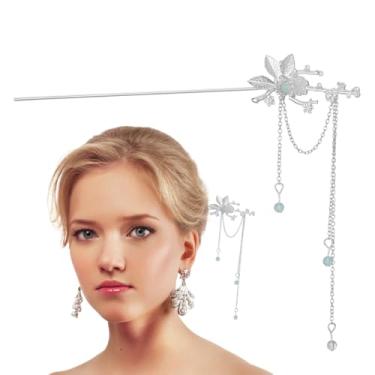 Imagem de KALLORY Lindo Grampo De Cabelo Antigo De Cabelo Borla Garfo De Cabelo De Palitos De Cabelo Garfo De Cabelo Antigo De Cabelo Para Pães Filho Liga China