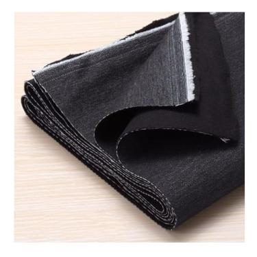 Imagem de Tecido Jeans Azul Celeste Para Costura, Artesanato De Tecido Elegante Por Material Azul Celeste (100 Cm X140 Cm)(Black,0.5x1.4M)