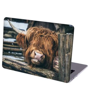 Imagem de MINGDAO Compatível com MacBook Pro 35.6 cm capa protetora rígida com capa de teclado (A2442 M1 Pro Max/A2779 M2, versão 2021/2023) - Highland Cow - MC9766