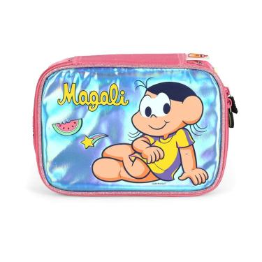 Imagem de Estojo Box Escolar Turma da Mônica Magali 100 pens Infantil