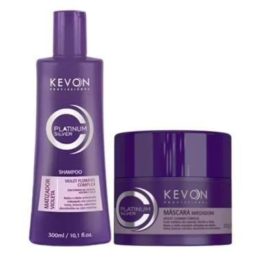 Imagem de Kit Matizador Platinum Silver – Shampoo 300ml + Máscara 300g | Matização Intensa, Ação Anti-Amarelo e Hidratação Profissional para Cabelos Loiros