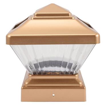 Imagem de Solar Post Light with High Brightness LED Chip Outdoor Garden Floor Lamp Decor for Patio Courtyard Lawn Automatic Day Charging and Night Illumination European Style Copper Finish