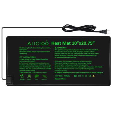 Imagem de AIICIOO Tapetes térmicos para mudas 25,4 cm x 52,7 cm Almofada de aquecimento hidropônico quente para jardinagem interna, germinação de sementes, estufa, fabricação de cerveja