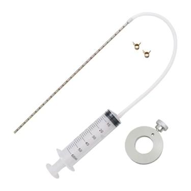 Imagem de KiBcsLic Ferramenta de nível de óleo para garfo de motocicleta, ajustador de amortecedor, manutenção, leve, resistente, ferramenta de medição, seringa de