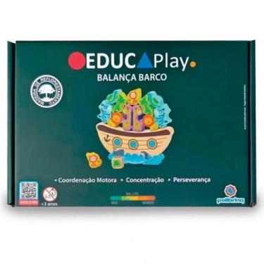 Imagem de Brinquedo de Madeira Balança Barco Polibrinq, Única, Único