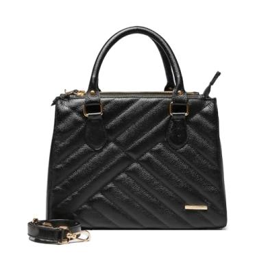 Imagem de Bolsa Feminina Transversal Mão Tote Média Matelasse Couro Sifra (PRETO)