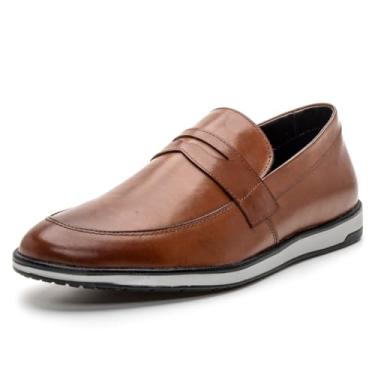 Imagem de 4703BGI- Sapato social Loafer masculino em couro nobre legitimo forrado (Marrom, BR, Adulto, Numérico, 40)