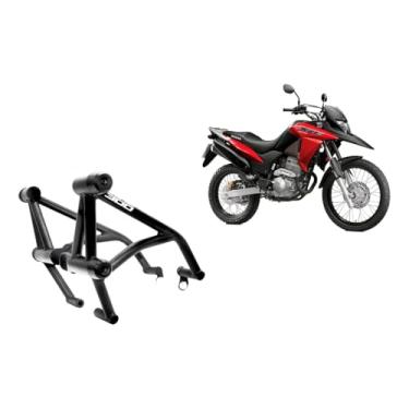 Imagem de Protetor de Motor Street Cage Stunt Race para XRE 300 Honda Aço Carbono Preto Brilhante