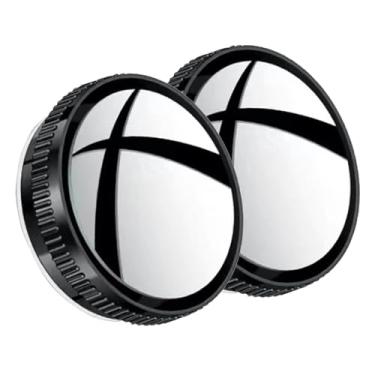 Imagem de Vidro para carro, Vidro, Vidro de visão traseira lateral grande angular de carro de 360 graus, 2x ventosa de alta definição que inverte o vidro auxiliar do ponto cego, acessórios