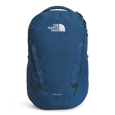 Imagem de THE NORTH FACE Mochila para laptop Vault Everyday – livre de PFAS, Azul escuro/Tnf Branco-NPF, One Size, Mochila para laptop Vault Everyday | Bolsa de viagem com acabamento repelente à água