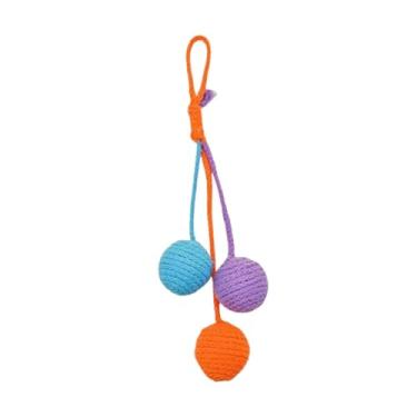 Imagem de Fxzqgnh Brinquedo para Gatos, Bola de Sisal, Bola de Corda, Ideal para Gatos Domésticos, Protege O Sofá E O Chão, Acessório para Animais de Estimação, Brinque, Roxo Azul Laranja