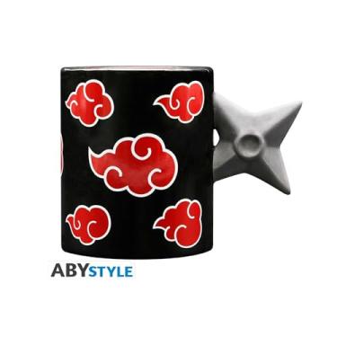 Imagem de NARUTO SHIPPUDEN SHURIKEN AKATSUKI 3D HANDLE 16OZ MUG