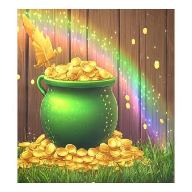 Imagem de Blueangle Dia de São Patrício Moedas Douradas Capa Magnética para Máquina de Lavar Louça, Decoração Frontal de Lava-Louça, Decalques de Armário Doméstico, Adesivos Eletrodomésticos, 58 cm C x 66 cm