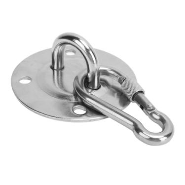 Imagem de SPYMINNPOO Cabides de Balanço Gancho de Balanço de Aço Inoxidável Resistente Com Capacidade de 1000 Libras para Cadeira de Rede Saco de Pancadas de Seda para Ioga, Ganchos de Rolamento de Metal à