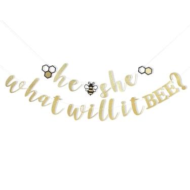 Imagem de Banner He Or She What Will Baby Bee - Banner de chá de bebê com tema de abelha, mel, o que o gênero temático revelará (banner-1)