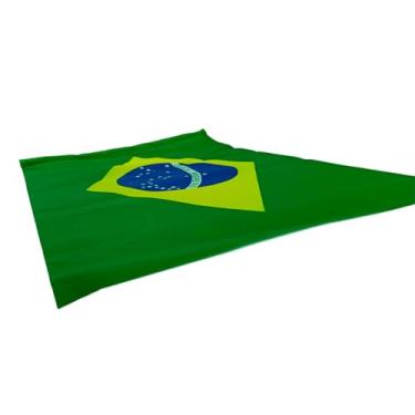 Imagem de Bandeira do Brasil com Haste de Plástico 14cm x 21cm