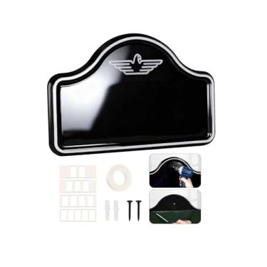 Imagem de VONDERSO Placas de endereço para casas, autoadesivas e pré-perfuradas para facilitar a montagem, placa numérica de alumínio premium com acabamento revestido em pó para clima – compatível com números