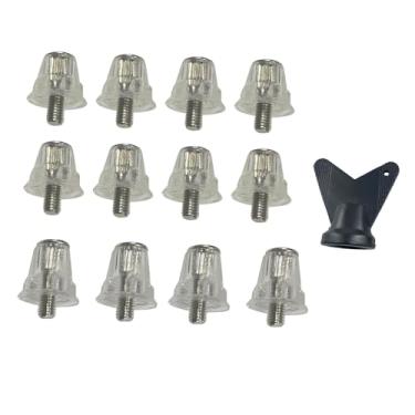 Imagem de Pegciuho 12Pcs Futebol Studs Futebol Bota Spikes Rugby Botas Studs M5 Antiderrapante Futebol Chuteiras Studs com Chave para Tênis Atléticos