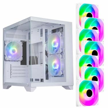 Imagem de PC GAMER HOG INTEL CORE I7, 16GB, NVME 500GB, RX580 8GB, GABINETE 7 FANS, WIFI e WIN 11 PRO ATIVADO (BRANCO C/ 7 FANS RGB)