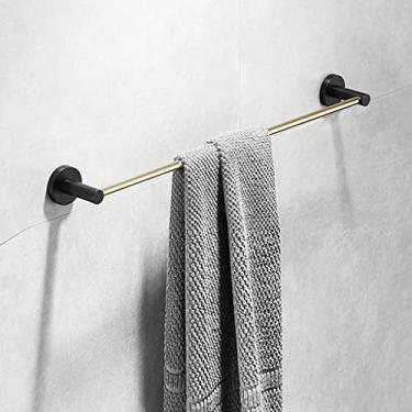 Imagem de Toalheiro para banheiro, toalheiro dourado preto, toalheiro, ferragens de banheiro, leve, luxuoso, suporte de toalha de mão (haste única-A