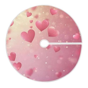 Imagem de Qilmy Saia de árvore de Natal coração amor dia dos namorados 90 cm, camurça árvore de Natal Skir adequada para decoração de armário em ambientes internos e externos, festas, escritórios, lojas