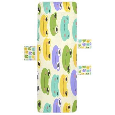 Imagem de STAYTOP Capa de toalha de espreguiçadeira 216 x 76 cm, capa macia para espreguiçadeira, capas de cadeira de praia com bolsos para jardim ao ar livre, pátio, pátio, banhos de sol, gramado, rostos fofos