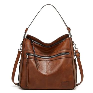 Imagem de Bolsa De Ombro Feminina Couro Social Elegante Bag Moda Luxo (Marrom)