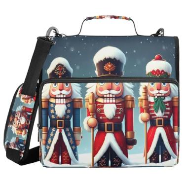 Imagem de Burbuja Pasta de fichário com zíper com 3 anéis com lixa expansível e alça de ombro para laptop de 13 polegadas, vários bolsos para trabalho de escritório