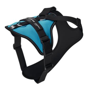 Imagem de Peitoral leve para cães JK9 Longwalk com bolso rastreador, água-marinha, tamanho: GG