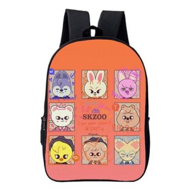 Imagem de Mochila Faculdade Kpop Estampa Mascote Banda Stray Fandom Escolar - Us