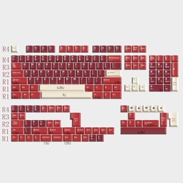 Imagem de Teclas Double Shot Jamón 171 teclas perfil cereja com puxador de chave adequado para teclado mecânico 61/64/87/100/104/108 Cherry Mx Switches