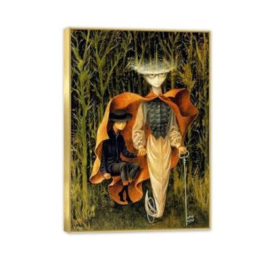 Imagem de SDYJ6GSW Remedios Varo Pintura em tela por Aquarium Poster Remedios Varo Home Decor Surrealism Wall Art Picture for Living Room Bathroom Wall Decor 100x70cm (83.8x71.1 cm) Moldura dourada