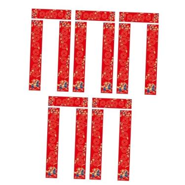 Imagem de Nishiyuenyi Conjunto de 5 Pares de Papel Decorativo em Branco, Na Cor Vermelha Chunlian Xuan, para Lojas, Restaurantes, Escritórios E Decoração de Residências, Style a, Tamanho real