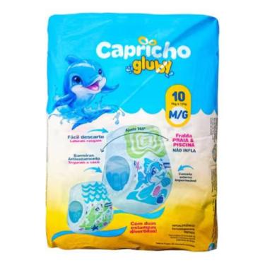 Imagem de Fraldas Descartáveis Capricho Gluby Praia E Piscina, Médio (M)
