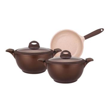 Imagem de Jogo de Panelas Tognana Revestimento Cerâmico MTA 3 Peças