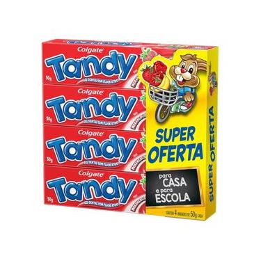 Imagem de Creme Dental Infantil Colgate Tandy Morangostoso 4un de 50g