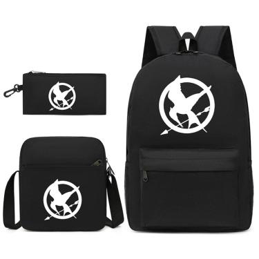 Imagem de Conjunto de mochilas Hungers Games Cartoon Kids School Nylon