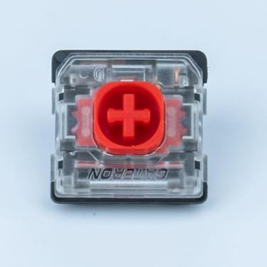Imagem de GATERON KS-33 Interruptores de teclado de baixo perfil vermelho silencioso 2.0, linear 45gf 3 pinos SMD LED pré-lubrificado de fábrica para teclado mecânico MX (35)