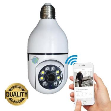 Imagem de Camera Ip Segurança Lampada Panoramica Rastreio Wifi Espia - Wifi Smar