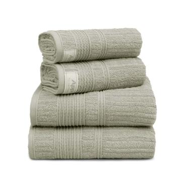 Imagem de Jogo De Toalha De Banho Sonata, 100% Algodão Penteado Premium, 4 Peças