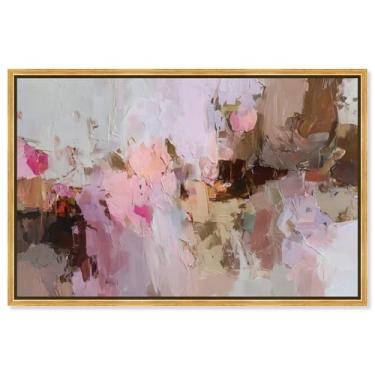 Imagem de Creamy Rose Palette I Canvas Print Pink Wall Art por Art Remedy, moldura dourada, 61 x 40 cm