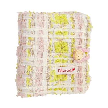 Imagem de Álbum de livros de armazenamento de cartões pequeno de grade de pelúcia, capa de PVC, álbum pequeno portátil, fichário de cartão de foto brilhante, suporte de adesivo removível, livro de fotos para